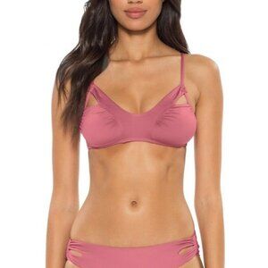 Soluna Under the Sun Ruched Cutout Bikini Top